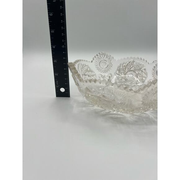 American Brilliant Cut Glass Bowl Very Unique - Picture 5 of 5